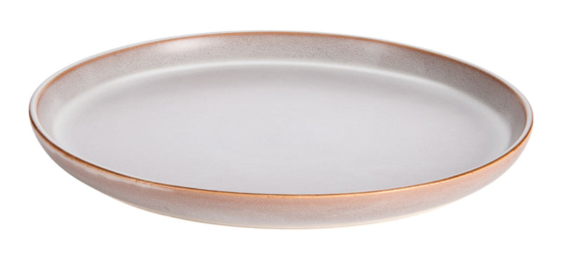Reactive Glaze Dinner Plate, 1-pc, White D6169