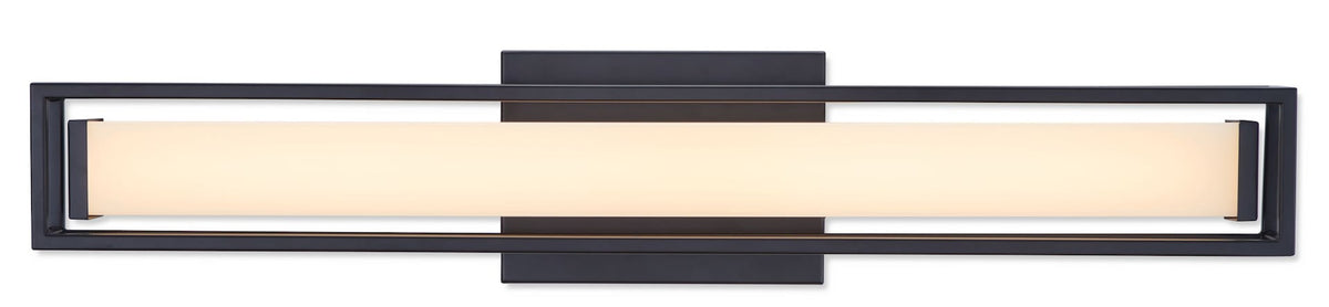 Slade 1-Light Integrated LED Vanity Light, Black, 24-in