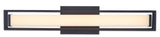 Slade 1-Light Integrated LED Vanity Light, Black, 24-in