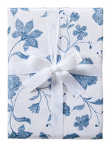 Spill Resistant Floral Print Table Cloth, Blue/White, 60-in x 104-in
