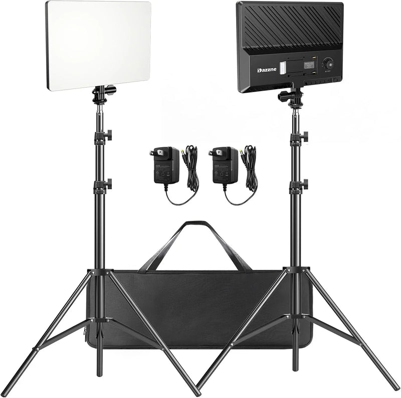 D50 LED Video Light Panel Lights 15.4", 2 Packs 45W 3000K-8000K Bi-Color Dimmable Photography Lighting, CRI 96 Videography Lighting for Video Shooting/Gaming/Live Stream/Studio/Film E5707