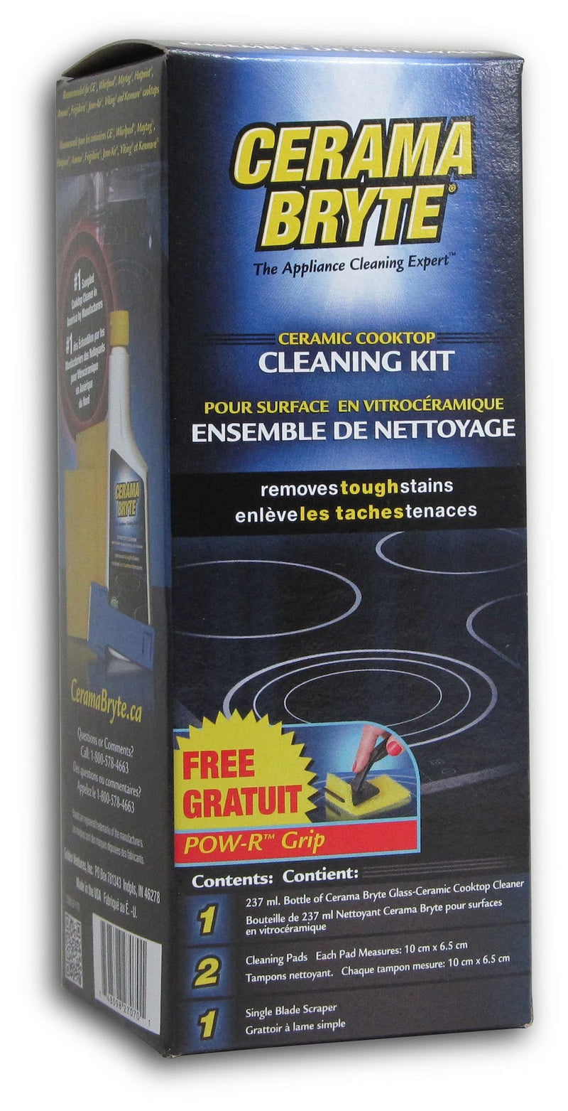 Ceramic Cooktop Cleaning Kit, 237-mL, Includes Cream Cleanser, 2 Pads and 1 Scraper O7827