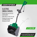 10-Amp Corded Electric Snow Shovel, 12-in