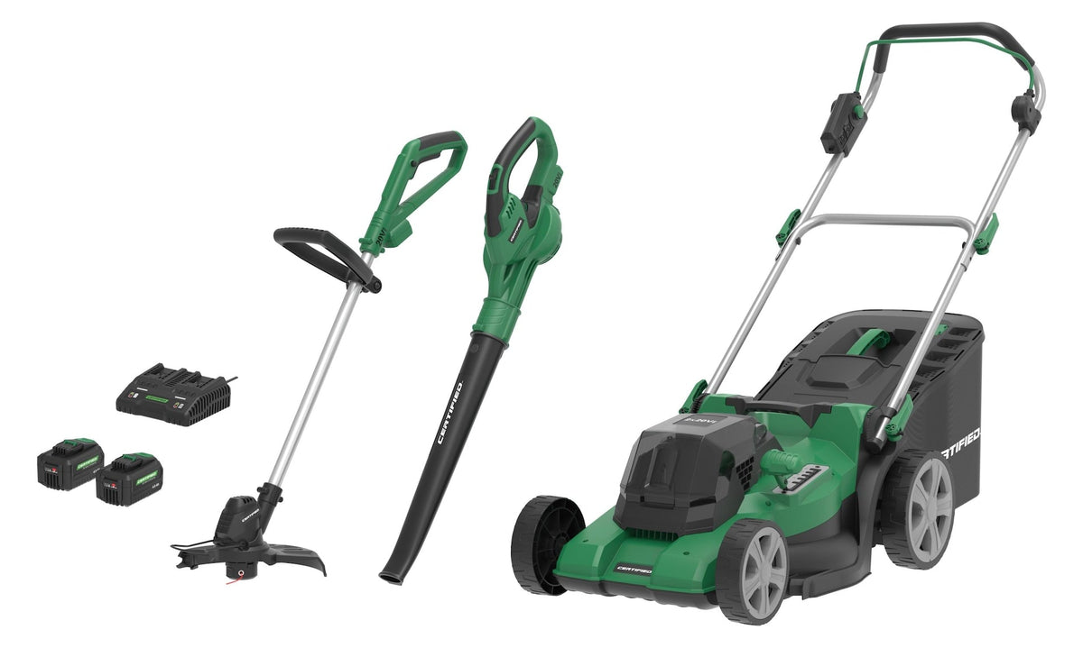 Mower & Grass Trimmer Blower Combo, 17-in