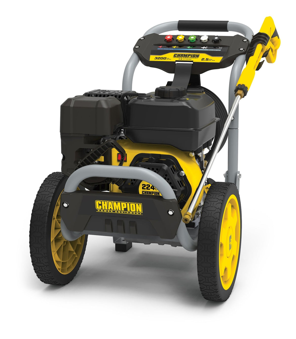Power Equipment 3200 PSI 2.5 GPM 224cc Engine Cold Water Wheeled Gas Pressure Washer