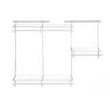 Wire Shelf Track Closet Organizer Kit, White, 4 x 6-ft