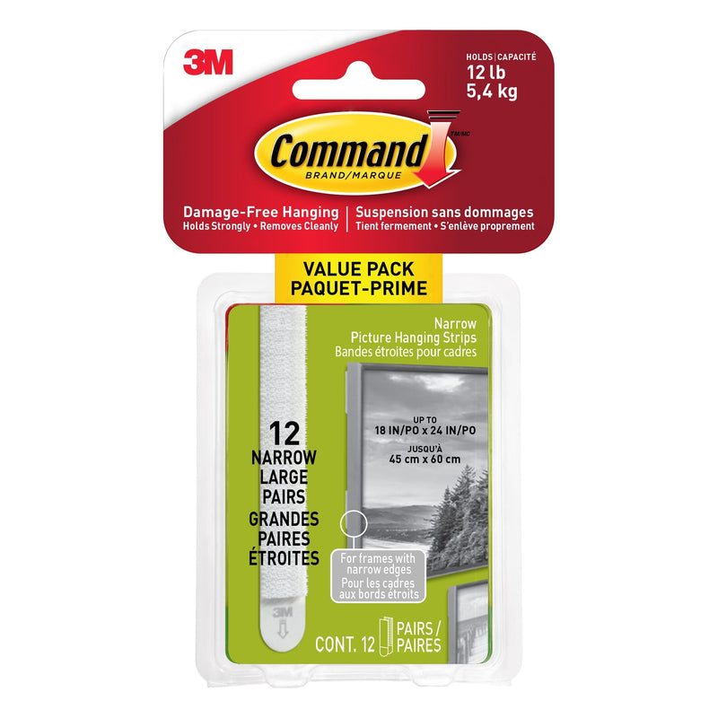 12-lb Narrow Picture Hanging Strips Value Pack K6738
