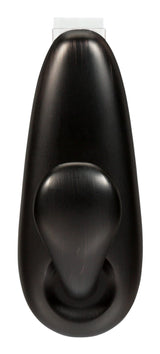 Large Decorative Metallic Hook with Adhesive Strips, Oil Rubbed Bronze, 5-lbs, 1 Strip per Pack