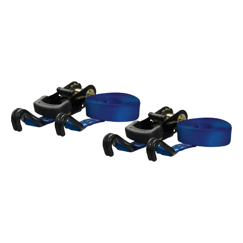 83020 Cargo Straps with J-Hooks, Blue, 733-lb, 16-ft, 2-pk U8438