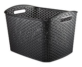 My Style Extra Large Woven Storage Basket, Black