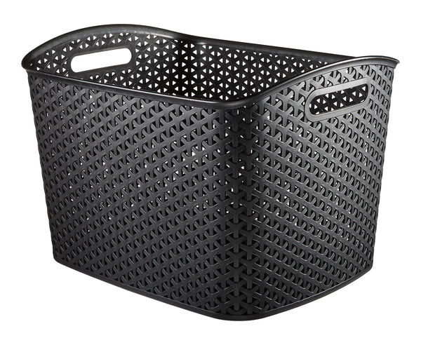 My Style Extra Large Woven Storage Basket, Black A5427