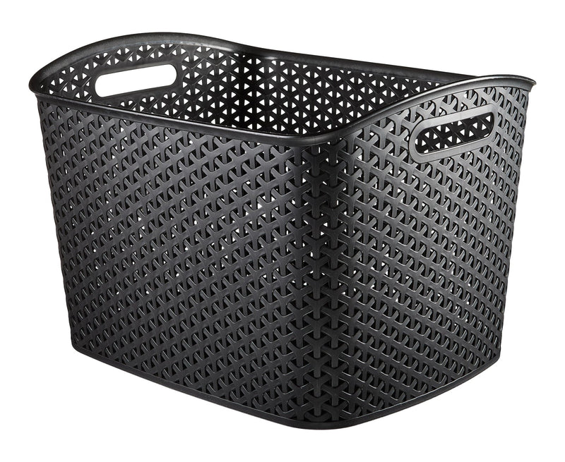My Style Extra Large Woven Storage Basket, Black A5427