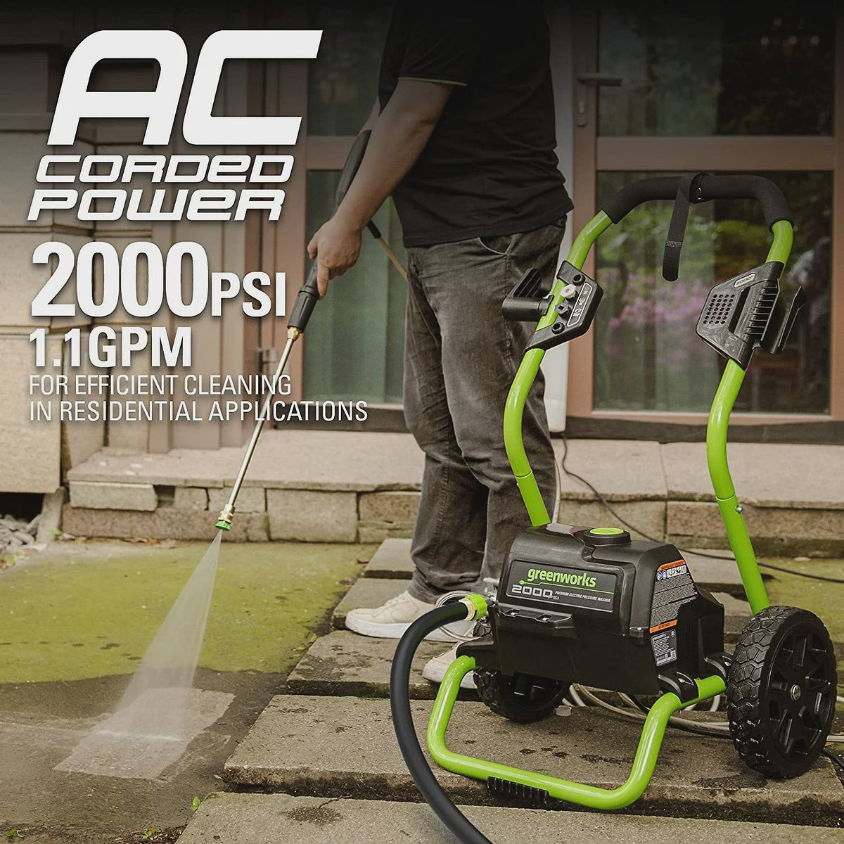 2000 Max PSI, 1.1 GPM (13 Amp) Electric Pressure Washer GPW2000-1RG