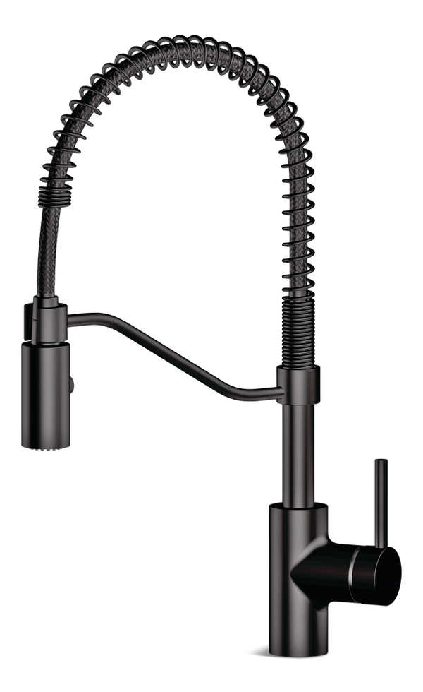 Jasper Single Handle Pull Down Kitchen Faucet, Matte Black A4804