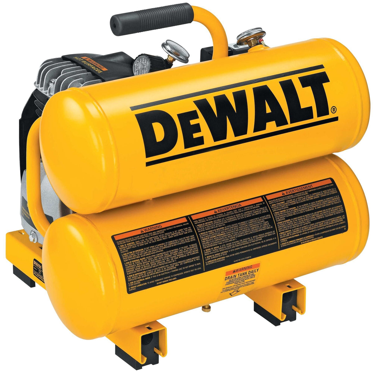 4-Gallon Twin Stack Air Compressor, 125 PSI