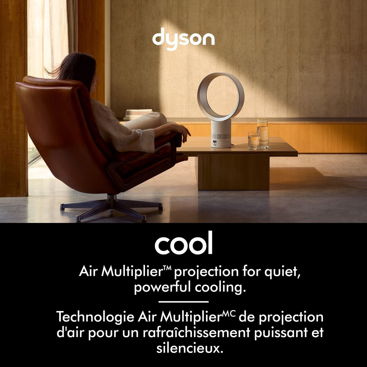 Cool CF1 Fan, White/Silver