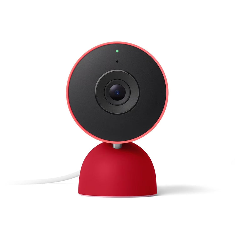 Google Nest Cam Indoor (Wired, 3rd Gen) - Indoor Security Camera with 2K Video - Works with Google Home - With Gemini - Berry V1465