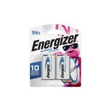 2-pk 9V / 9 Volt Lithium Batteries, EZ Turn Lock, PowerSeal