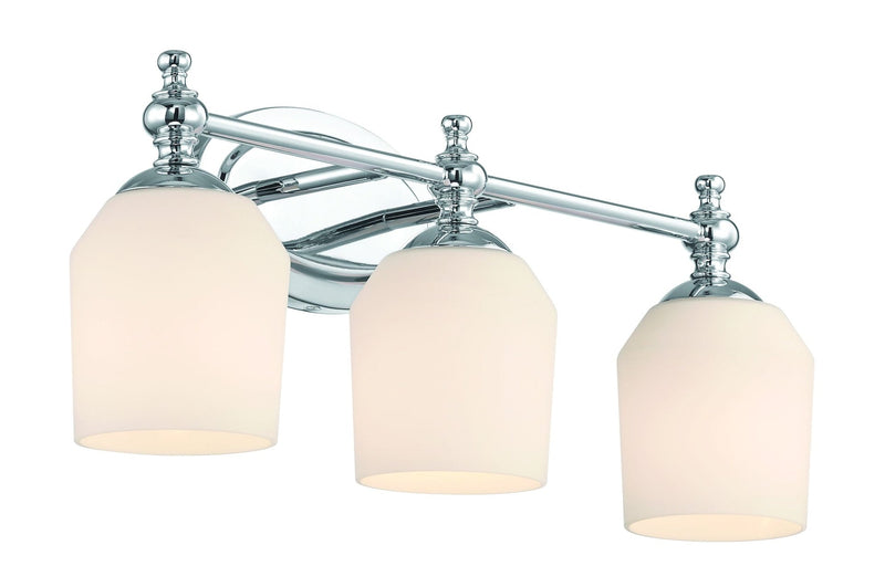 3 Light Vanity Light with Etched Shades I875