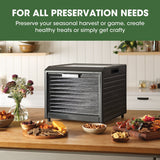 Performance Series 10-Tray Food Dehydrator, Steel, 700W, Stainless Steel, Black