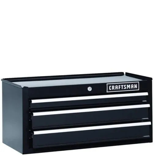 26 Inch 3-drawer Heavy-duty Ball Bearing Middle Chest Black Z6572