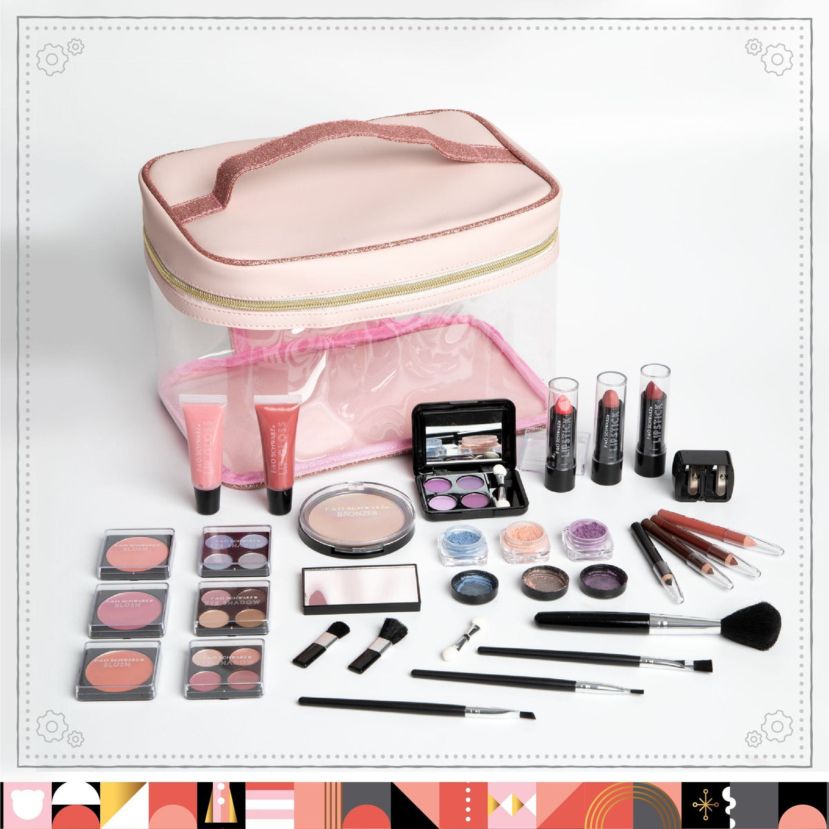 Girls Ultimate Makeup Artist Set, 30 Piece, Pastel Pink