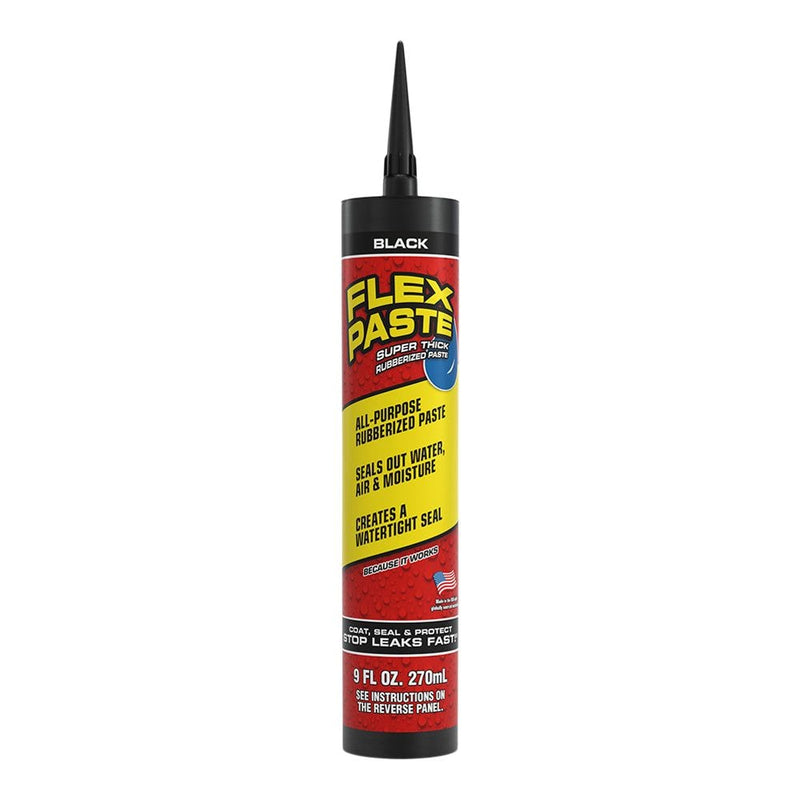 Flex Paste, Super Thick Rubber Paste, Caulk Sealant Leak Protector, Black or White, 9-FL OZ./270 mL H5910