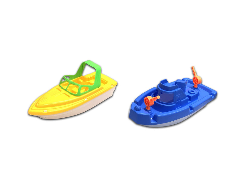 Floating Plastic Boat Water Toy, Yellow/Blue, Assorted, Ages 2+, for Summer/Beach Activities M6126