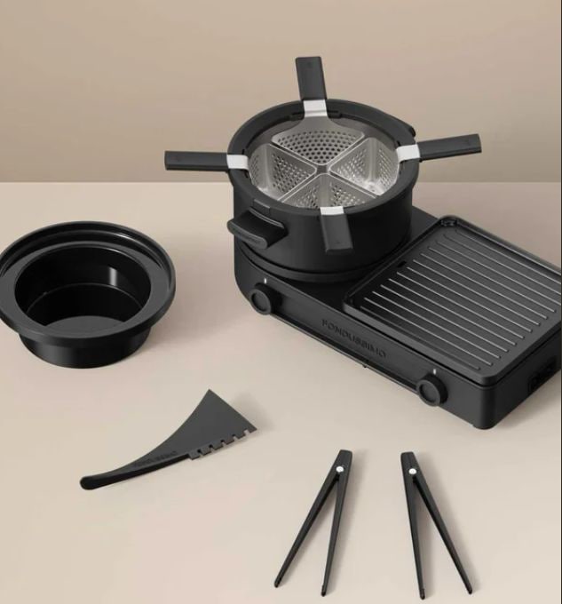 Fondussimo Fondue & Grill Set, Black