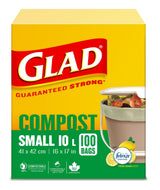 Small 100% Compostable Lemon Scented Food Waste Bags, 100-pk, 10-L