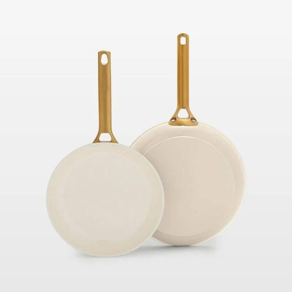 Luxe 2pc Ceramic Frypan set - cream O7599