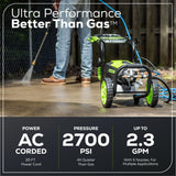 2700PSI 1.2GPM Electric Pressure Washer