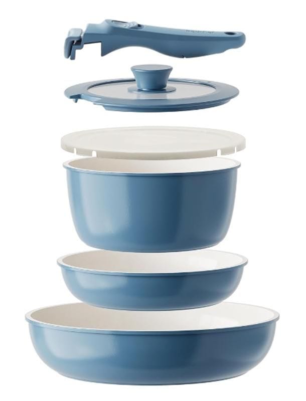 The Rock O Natural Kitchen Set with Detachable Handles, 6-pc
