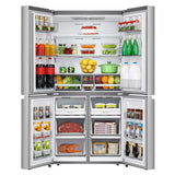 31.5 in. 17 cu. ft. Stainless Steel Counter Depth 4-Door Refrigerator with Triple-Zone Function