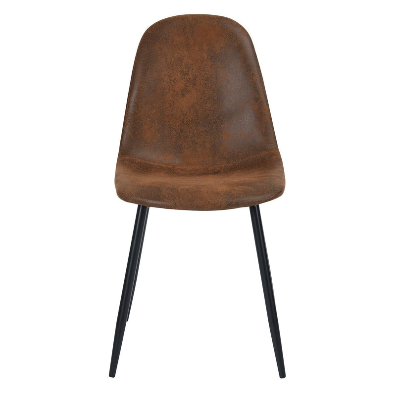 Mid-Century Dining Chairs, Brown Suede, 4-pk I783