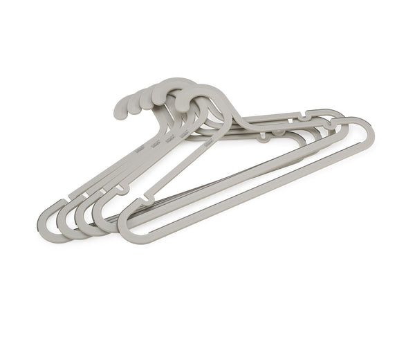 Orderly Anti-Tangle Anti-Slip Garment Hangers, Ecru, 5-pk X8403
