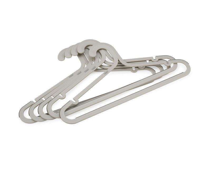 Orderly Anti-Tangle Anti-Slip Garment Hangers, Ecru, 5-pk X8403