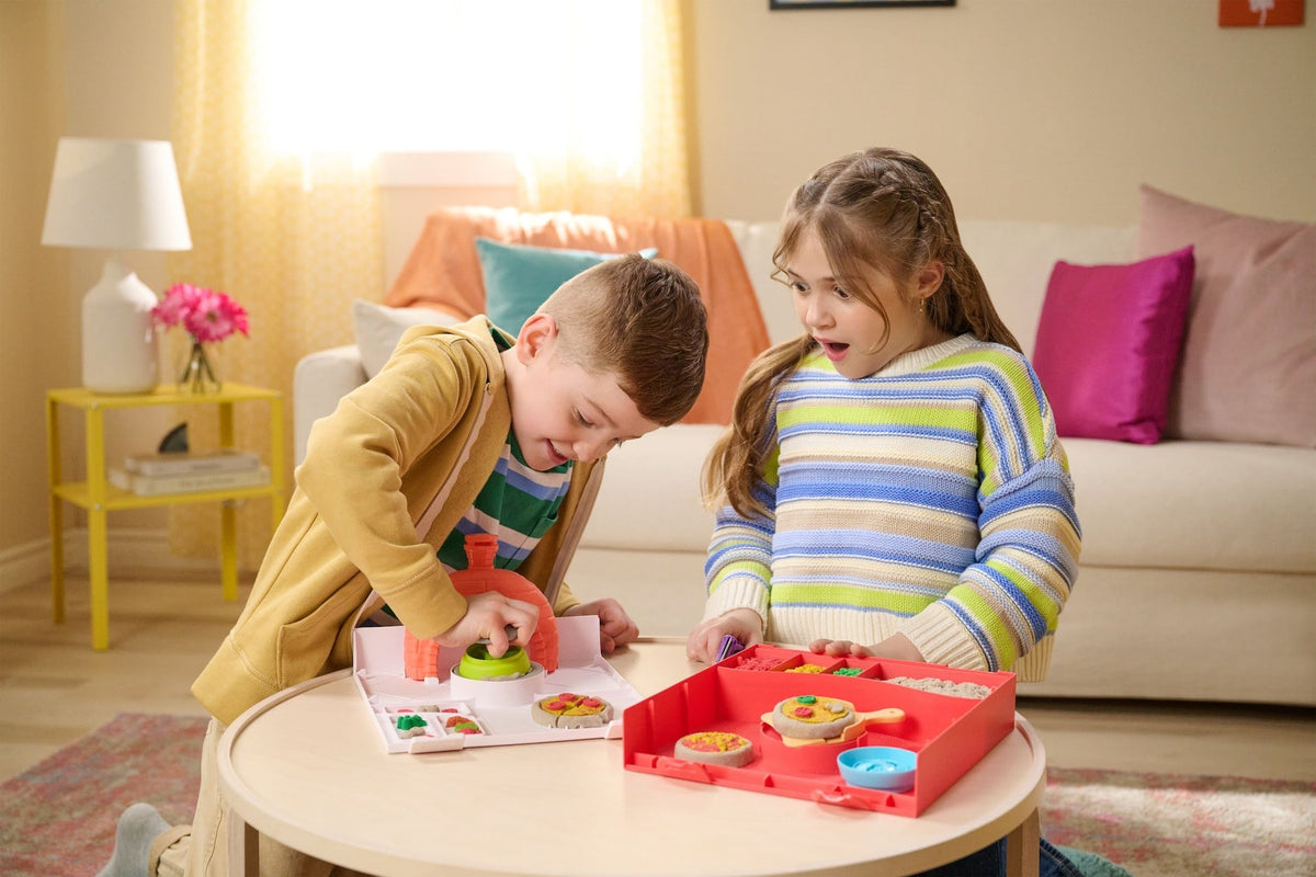 Sand 4-Colour SquishPizza Set with Rising Action