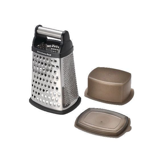 Stainless Steel Boxed Grater with Bottom Container V9278
