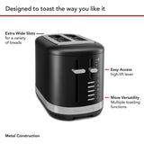 Toaster with Extra-Wide Slots, Matte Black