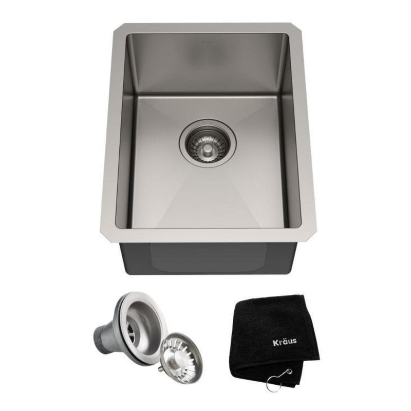 Standart PRO 16-Gauge Undermount Single Bowl Stainless Steel Kitchen Bar Sink, 14-in S6108
