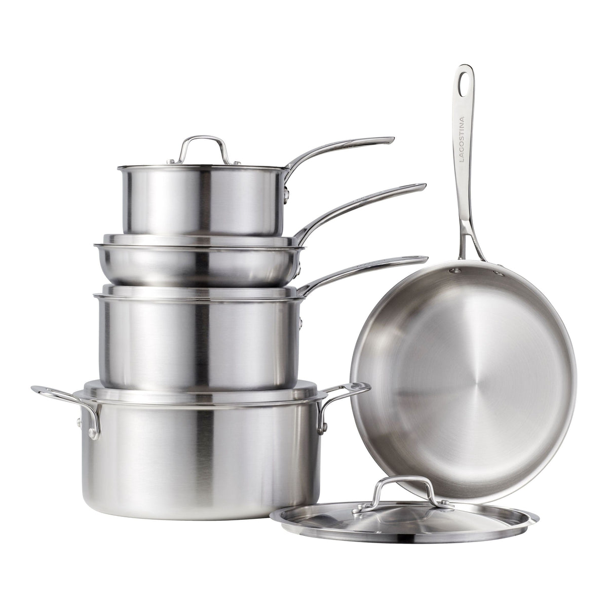 3-Ply Commercial Clad Cookware Set, 10-pc