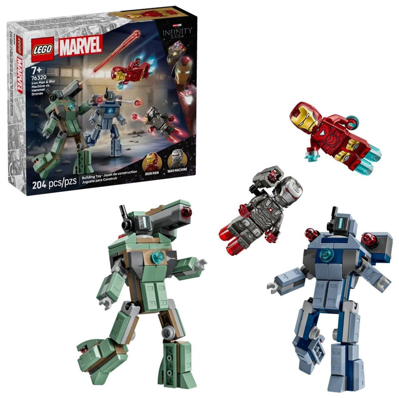 Iron Man & War Machine vs. Hammer Drones - 76320, 204-pcs, Ages 7+ G1353