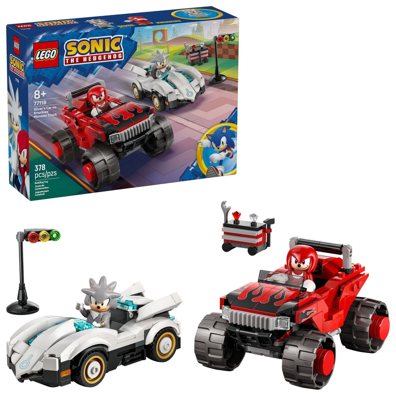 Silver’s Car vs. Knuckles’ Monster Truck - 77118, 378-pcs, Ages 8+ B1702