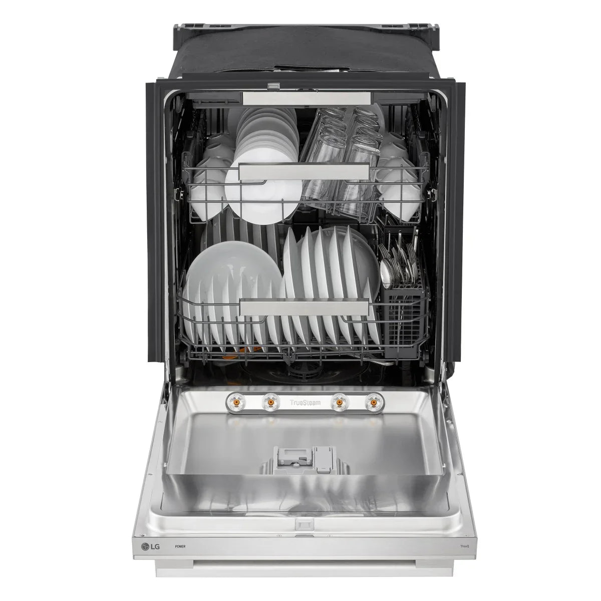 24 in. Stainless Steel FlushFit Top Control Dishwasher with AutoVentDry and Floor Status Indicator