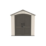 Lockable Steel Shed, Beige, 7 x 12 -ft