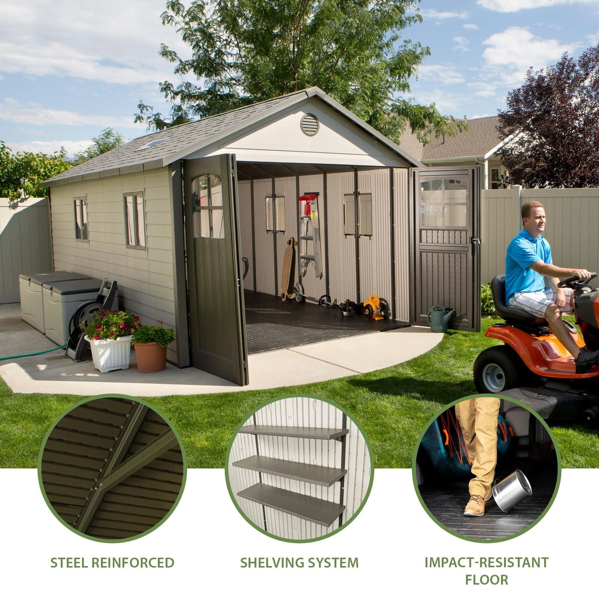Outdoor Storage Shed, 11-ft x 18.5-ft