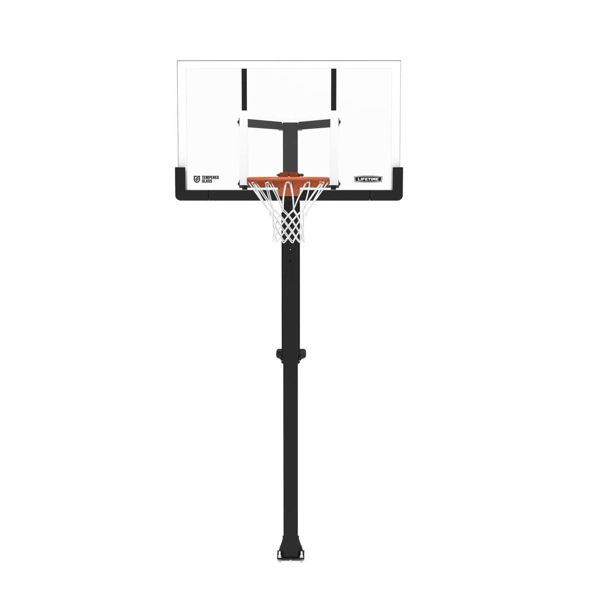 Portable Adjustable In-Ground Mammoth Bolt Down Outdoor Basketball Hoop, 54-in