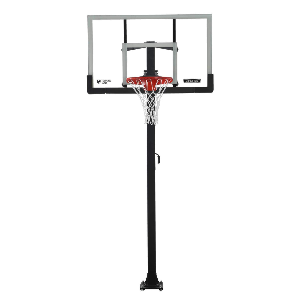 Portable Adjustable In-Ground Mammoth Bolt Down Outdoor Basketball Hoop, 54-in