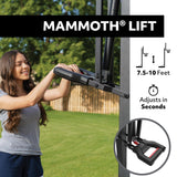 Portable Adjustable In-Ground Mammoth Bolt Down Outdoor Basketball Hoop, 54-in
